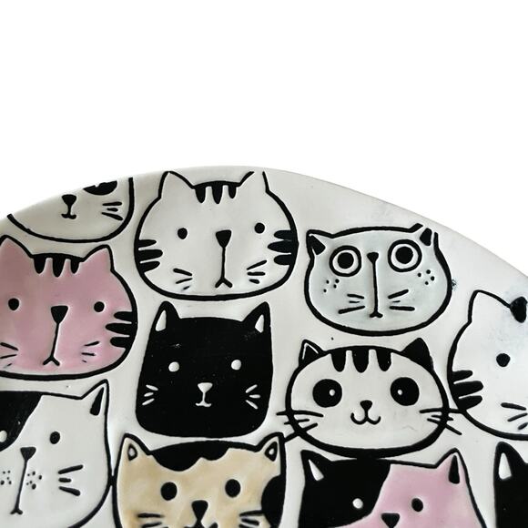 Spectrum Designz KITTY CAT FRIENDS 8in Salad Plate Set of 4 New - Picture 8 of 13